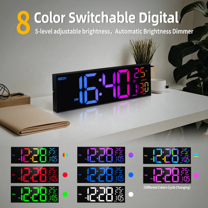 16" Digital Wall Clock